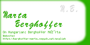 marta berghoffer business card